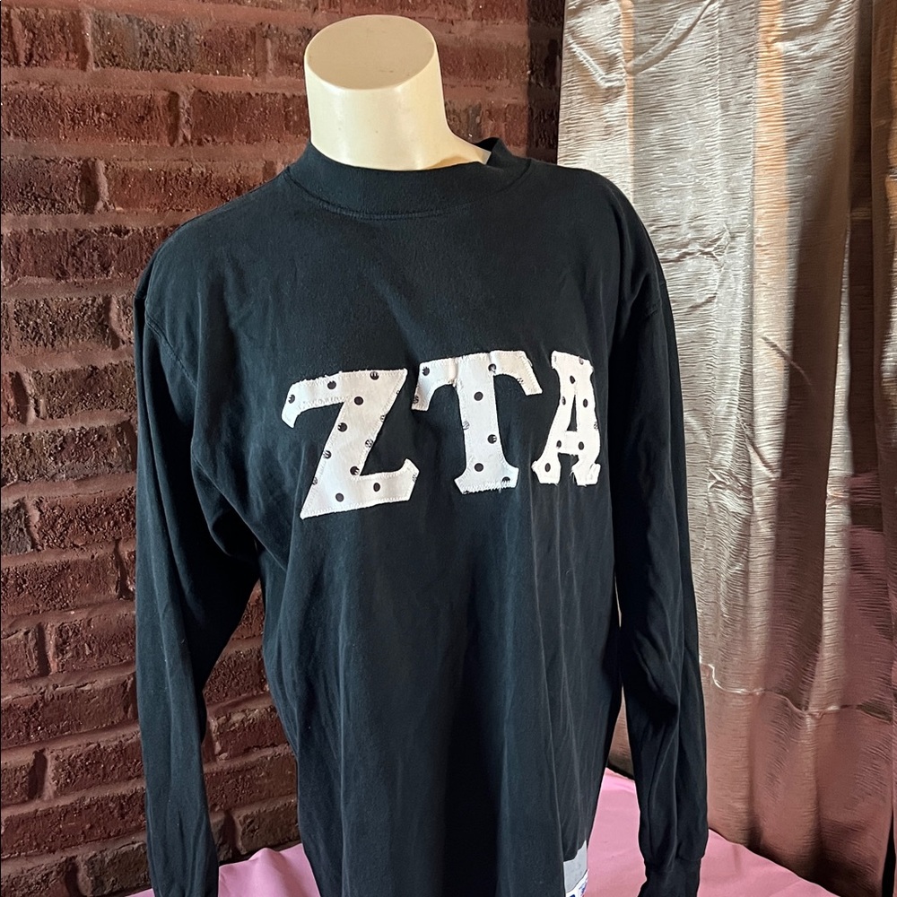 Jerzees Black Sweater with White Lettering